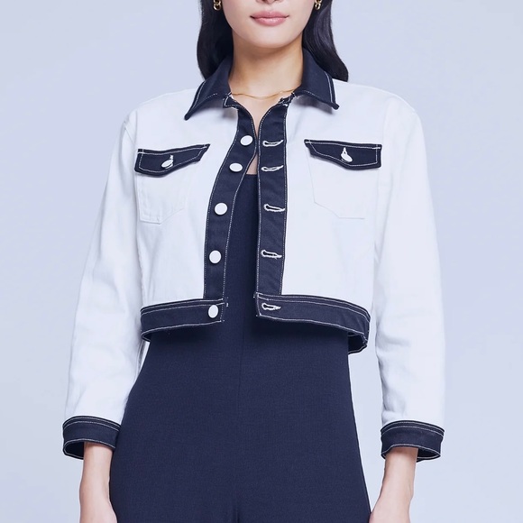 Brand New- L’AGENCE Koda Jacket in White/ Black 🤍⚓️ - Picture 2 of 16